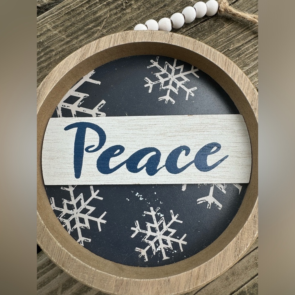 Blue Peace Christmas Ornament